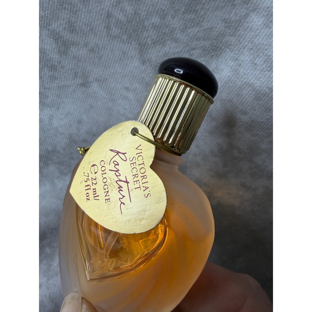 Victoria's Secret Rapture Cologne Spray .75 oz 22ml Vintage Heart Bottle Rare